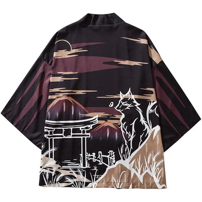 Kimono Traditionnel Japonais de marque japonaise vu de dos