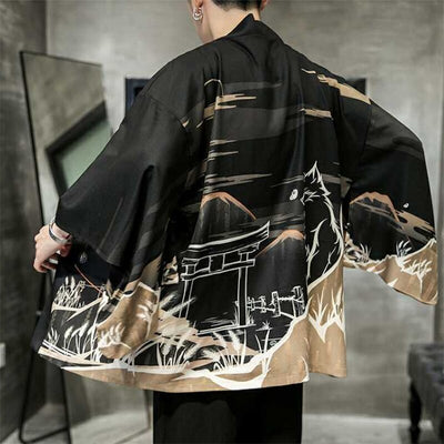 Kimono Traditionnel Japonais porté par un mannequin Japonais