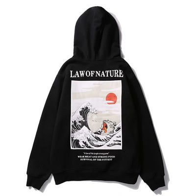 Sweat Motif Japonais noir de marque japonaise Gotei vu de dos