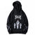 Hoodie Style Japonais noir de marque japonaise Gotei vu de face